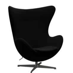 3316 Ægget loungestol, stel i warm graphite af Arne Jacobsen