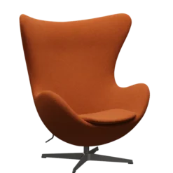 3316 Ægget loungestol, stel i warm graphite af Arne Jacobsen