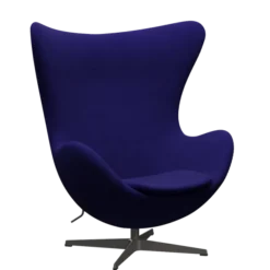 3316 Ægget loungestol, stel i warm graphite af Arne Jacobsen