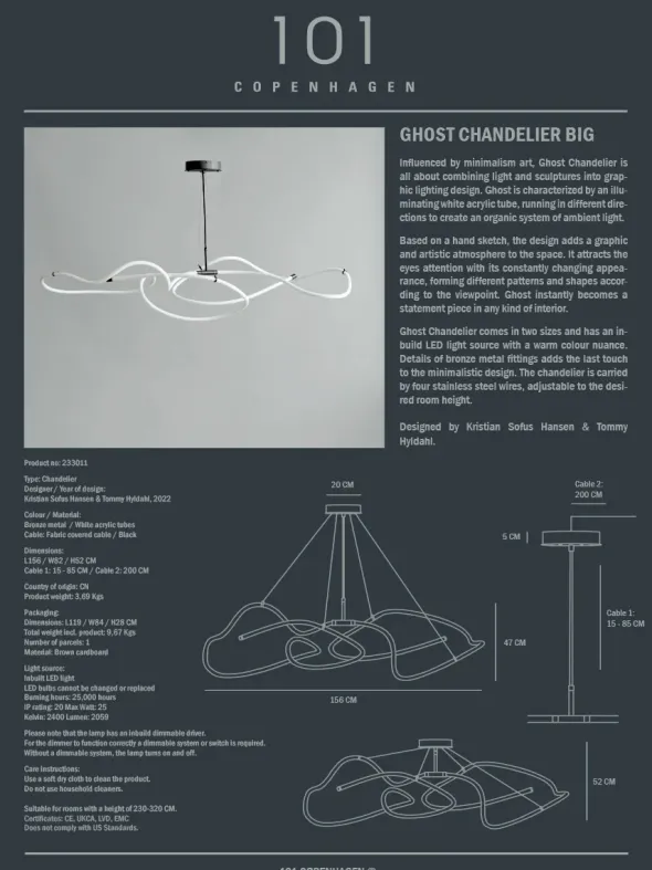 Ghost Chandelier, Big fra 101 Copenhagen