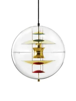 Globe, Brass Finish pendel Ø40 af Verner Panton