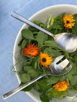Grand Prix Salatbestik i mat stål, lille fra Kay Bojesen
