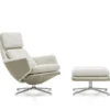 Grand Relax Lænestol inkl. Fodskammel, grey/beige fra Vitra