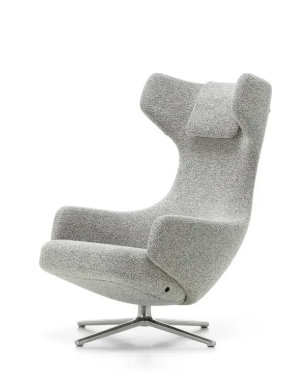 Grand Repos Lænestol, cream/dark brown fra Vitra