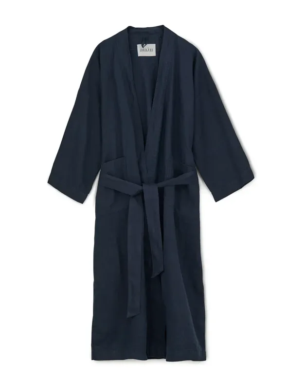 Kimono Linen, navy fra Aiayu
