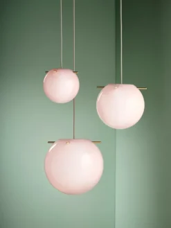 Koi Pendel, rose/brass Ø25 fra Frandsen
