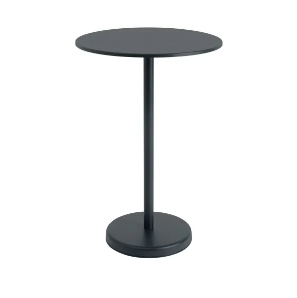 Linear Steel cafébord Ø70 cm, H105 cm fra Muuto