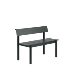 Linear Steel havebænk med ryglæn 110 cm fra Muuto