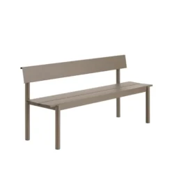 Linear Steel havebænk med ryglæn 170 cm fra Muuto