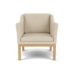 L46 MK155 lænestol, beige tekstil af Mogens Koch