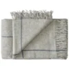 Mandø Plaid, light grey fra Silkeborg Uldspinderi