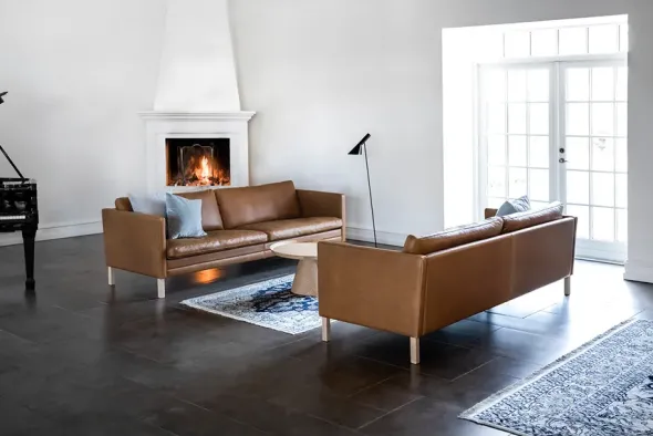 MH2614/MH2615 sofa, Frej læder fra Mogens Hansen