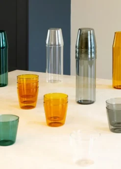 Milk, set of 1 carafe + 2 glasses, clear fra Nine