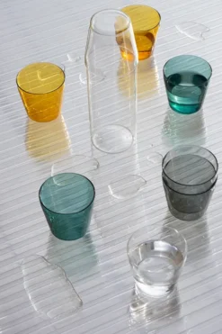 Milk, set of 1 carafe + 2 glasses, grey fra Nine
