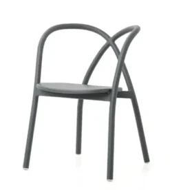 Ming cafésæt m. 3 stole og 1 bord, aluminium, grå fra Stellar Works
