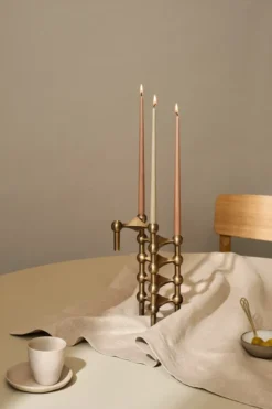 Nagel Lysestage, bronzeret messing fra STOFF Nagel