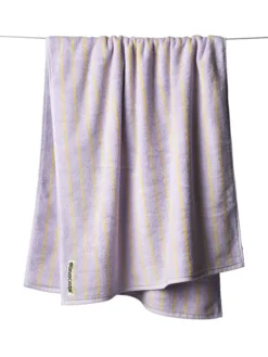 Naram towel - Lilac & Neon yellow fra Bongusta