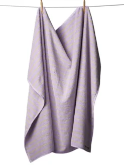 Naram towel - Lilac & Neon yellow fra Bongusta
