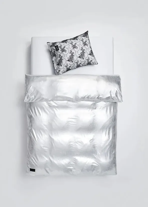 Nude Metallic Jersey Duvet Cover Single fra Magniberg