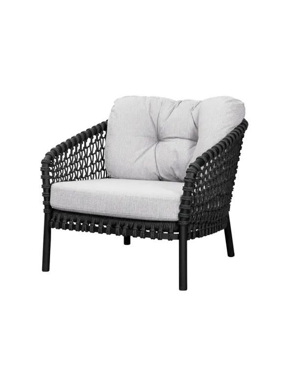 Ocean Large Loungestol, soft rope fra Cane-line