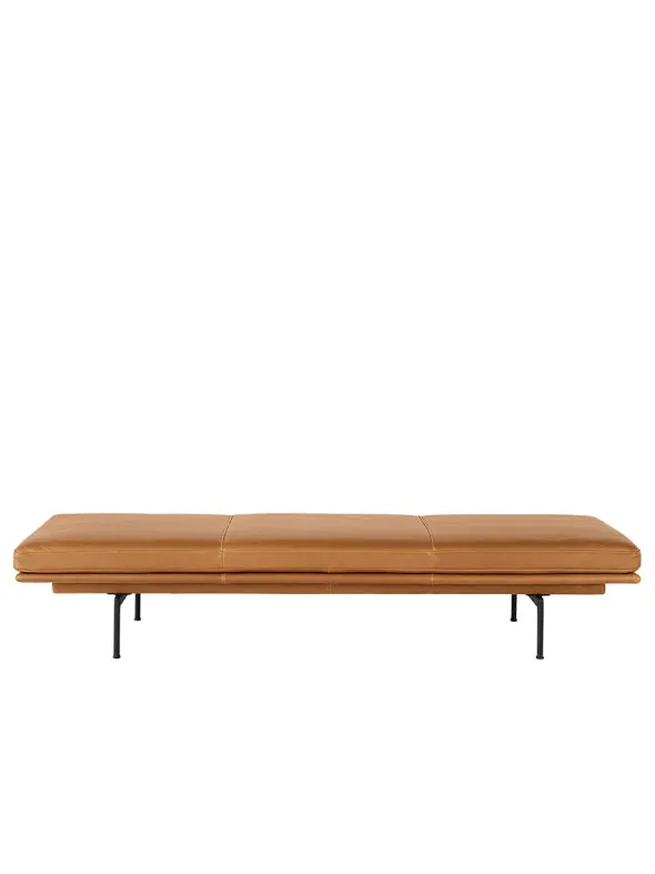 Outline Daybed, cognac leather fra Muuto