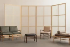 OW149-2 Colonial sofa eg olie, Terra-læder af Ole Wanscher