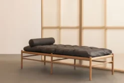 OW150 daybed eg olie, Terra-læder af Ole Wanscher