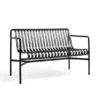 Palissade Dining Bench med armlæn, antracit fra Hay