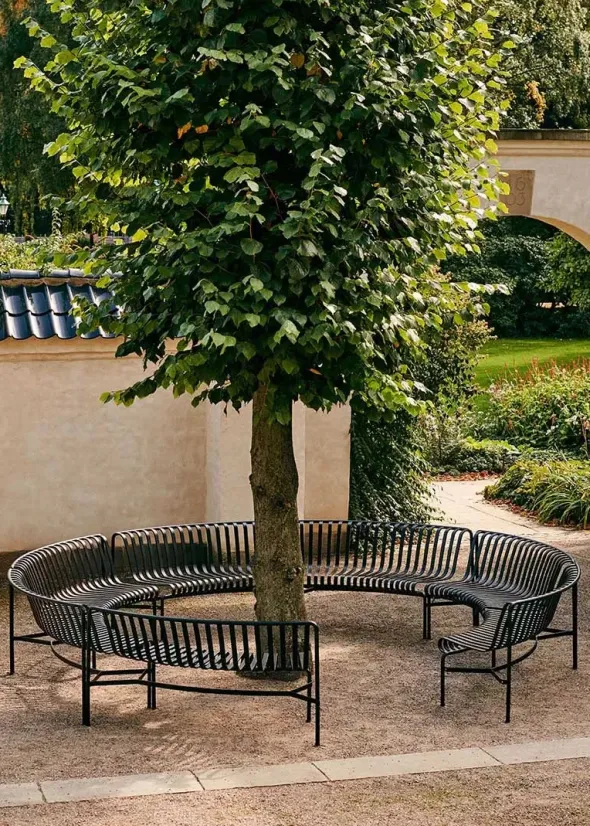 Palissade Park Dining Bench, in, antracit fra Hay