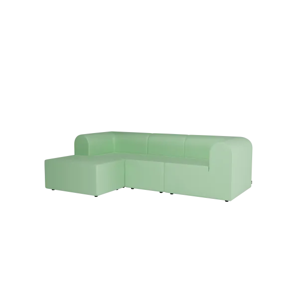 Paradigm 3-personers sofa med pouf venstre fra Montana