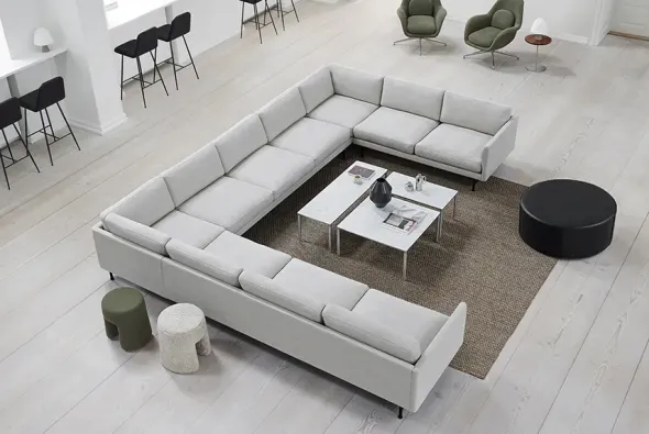 Piloti Bord, hvid carrara fra Fredericia Furniture