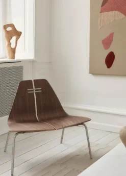 PK23 Lounge Chair, walnut/steel af Poul Kjærholm