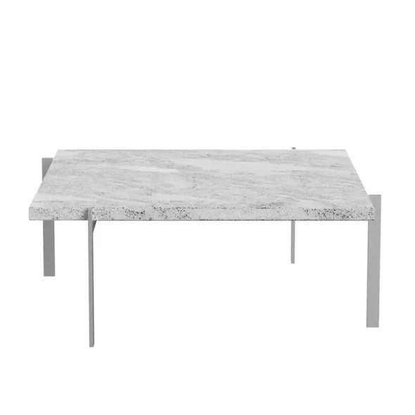 PK61 Sofabord Jubilæumsudgave, grey-white marmor af Poul Kjærholm