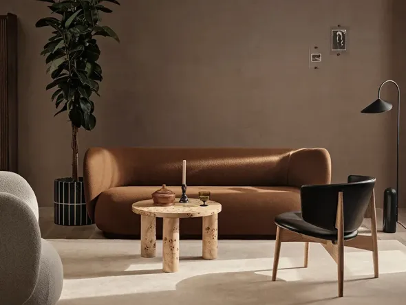 Post Coffee Table, burl veneer fra Ferm Living