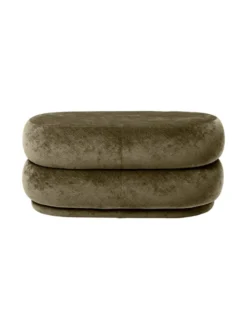 Pouf Oval, faded velvet fra Ferm Living