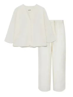 Pyjamas Poplin, pure ecru fra Aiayu