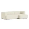 Quilton 2,5 pers. Sofa, Flamiber Cream A5, højre fra Hay