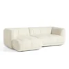 Quilton 2,5 pers. sofa, Flamiber Cream A5, venstre fra Hay