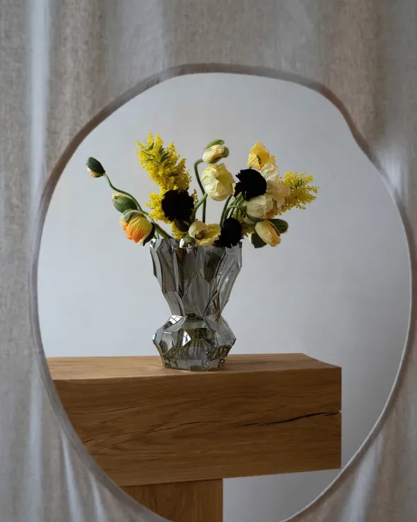Reflection Vase, metallic glas fra Hein Studio
