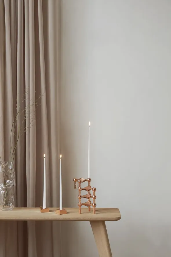 Reflect Lysestage, rosa guld fra STOFF Nagel