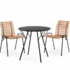 RHF Terrace cafésæt i teak/sort med 2 stole og 1 bord fra &Tradition