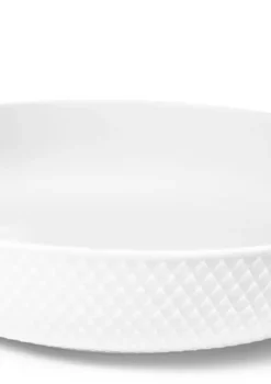 Rhombe serveringsskål, hvid fra Lyngby Porcelæn
