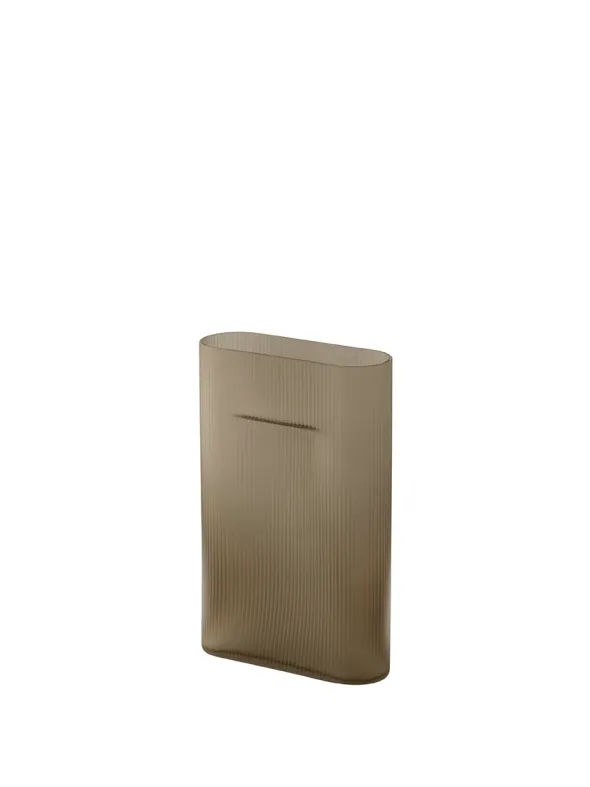Ridge Vase, taupe frosted glass fra Muuto