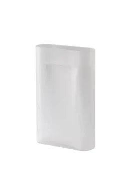 Ridge Vase, white frosted glass fra Muuto