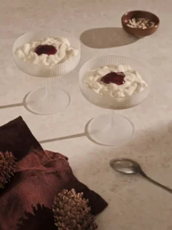 Ripple Champagne Saucers Frosted, sæt á 2 fra Ferm Living