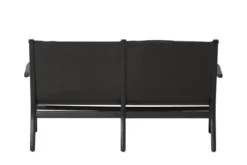 Rén loungesofa, sortmalet eg, sort læder fra Stellar Works