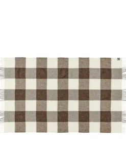 Ærø Plaid, dark brown fra Silkeborg Uldspinderi