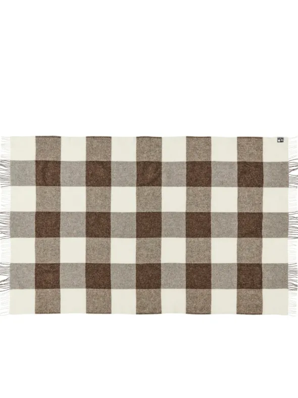 Ærø Plaid, dark brown fra Silkeborg Uldspinderi