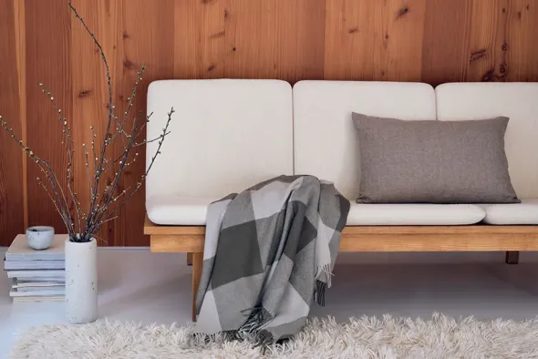 Santa Fe Plaid, umber fra Silkeborg Uldspinderi