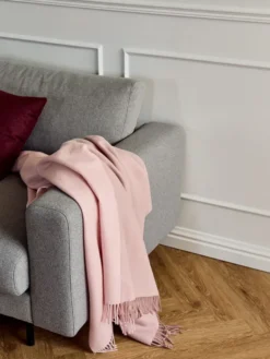 Secret Plaid, blush/rosa fra Silkeborg Uldspinderi